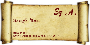 Szegő Ábel névjegykártya